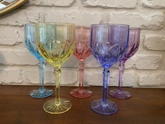 Waterford Marquis Pastel 8.5” Large Glasses Stemware Gorgeous Golblet