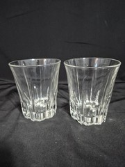 VINTAGE ANTIQUE CLEAR DOUBLE OLD FASHIONED ROCKS GLASSES LOT OF 8