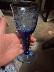 Set Of 11 Mikasa Crystal Tender Leaves Blue 7-1/4″ Water Goblets *Will Split*