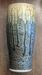 Ash Glaze Pottery Tumbler West Virginia Greenbrier Artist signed Pottery Tumbler