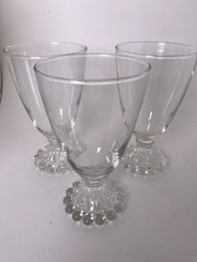 3 Anchor Hocking Berwick Boopie Glasses Clear 5 1/2″ Tall 8 oz. Vintage