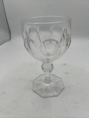 4 Crystal Hand Cut Glass Water Goblet Elegant, 5 7/8″ Tall X 3″ Diameter