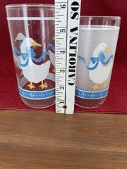 Libbey Frosted Country Geese Pattern (2) Mis-matched Read Description
