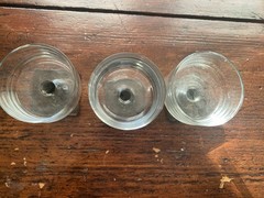 Rosenthal Linear Smoke Crystal Cordial Glasses 2 1/2 Inches Lot of 3