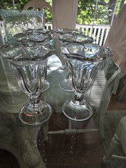 Lot Of 6 Sundae Glasses «6»Tall,Mint Condition