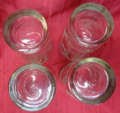 Set of 4 Vintage Libbey Gold Marine Life Fish 5.5″ Retro Highball Glass Tumbler