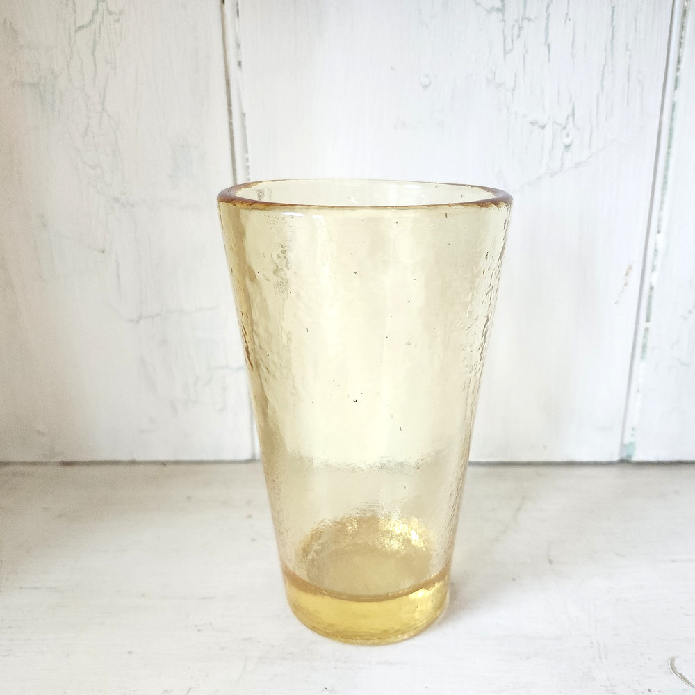 Fire and Light 16 oz CITRUS Yellow Recycled Glass 6″ Tumbler