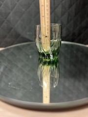 Set Of 4 Fern Green Vtg Anchor Hocking Central Park Starfire Rocks Glasses