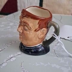 Roy Kirkham England Ceramic Character Face Mug w/ Handle, Printed Backstamp