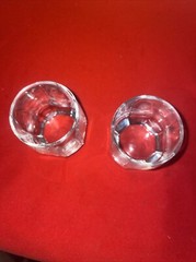 2 Small Crystal Cocktail Glasses-4 Oz -2.5” Tall- Estate Find