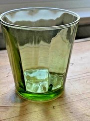 Vintage Hazel Atlas (Continental Can Company) 8oz Green Glasses Set of 5