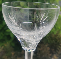 Vintage Royal Leerdam Netherland Carola Crystal Glass Wine Cut Glass 6.25 In