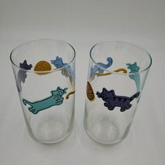 Raining Cats and Dogs Tumbler 14 oz Drinking Glass by Citation Y2K Cute Animals