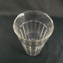 Vintage Clear Panel Optic Beveled Juice Glasses 5″ Tall Set of 4