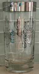 Vtg 4 Royal Queen’s Silver Lusterware Dorothy Thorpe MCM Cocktail HiBall Glasses