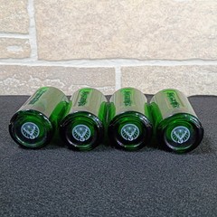 Jägermeister Shot Glasses Set of 4 Green Embossed Logo 1 fl.oz Barware Drinkware