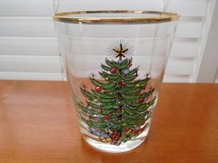 Spode Christmas Tree 12 Oz 4-3/8″ Double Old Fashioned Cocktail Glasses FOUR