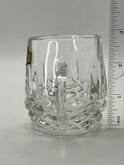 Vintage MCM 24% Lead Cut Yugoslavian Crystal Zajecar Mini Mug Cup 3″ Beer Stein
