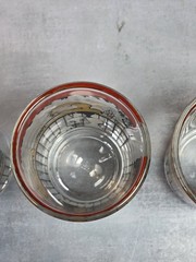 Vintage Hazel Atlas Double Shot Gay 90’S Bar Glasses Set Of 5 Mid Century Modern