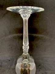 ANTIQUE Central Glass Works 1470 Clear Water (wine) Goblet 8.5″