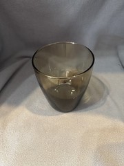 LIBBEY CLASSIC SMOKE MOCHA Brown Double Old Fashioned 4″ VTG 1960s