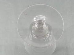 4 Piece Clear Glass Iced Tea Goblets 2 Beaded Stem Glasses
