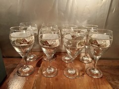 Johnson Brothers Friendly Village Wine Glass 7 1/4″ Covered Bridge set of 8