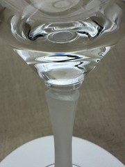 Vtg Mikasa Sea Mist Crystal Wine Glasses Set of 4 Frosted Stem Spiegelau Germany