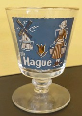 Vintage The Hague Glass Libbey Cities of the World Footed Glass