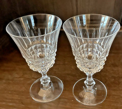 W.M Dalton Wine Glass 6 1/4″ Vintage Elegant Goblet French Cut 24% Lead Crystal