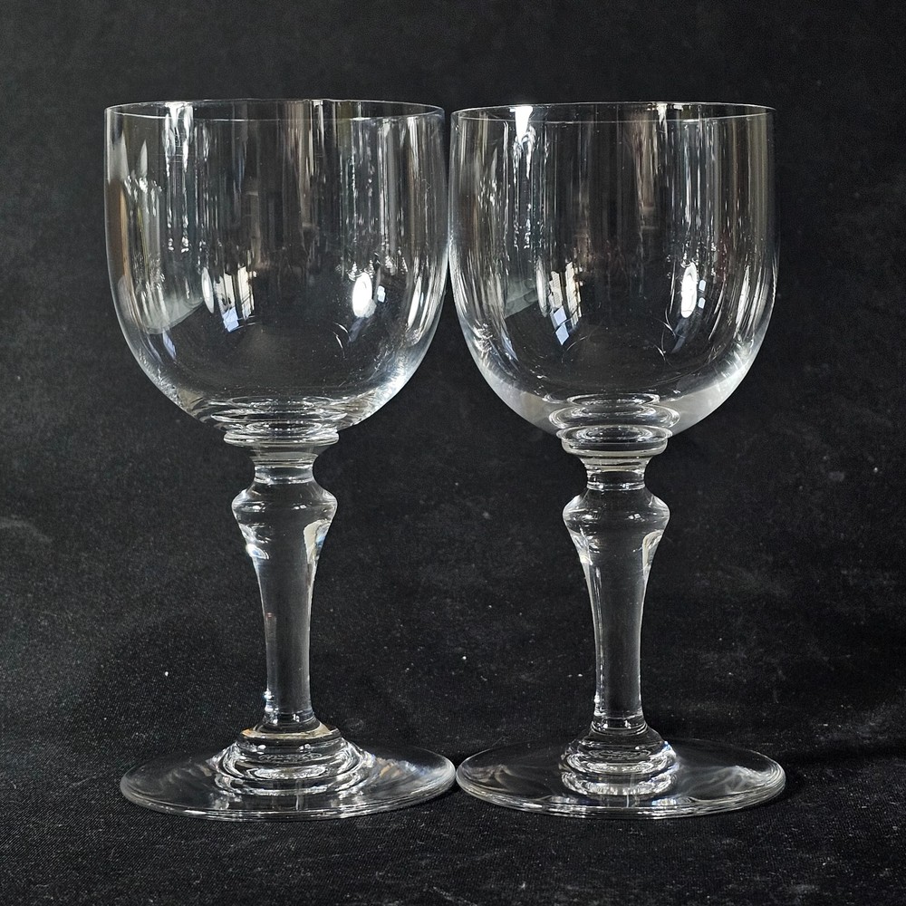 BACCARAT NORMANDIE CLARET WINE GLASSES, Hand Blown Lead Crystal, 5 5/8″, 2PCS