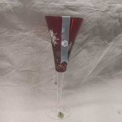 WATERFORD CRYSTAL SNOWFLAKE WISHES «JOY» RUBY CASED FLUTE, 2011 LIMITED ED NIB