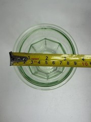 Green Depression Pre Anchor Hocking Glass Octagonal Tumbler Working Glass