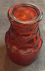 9 MCM 12oz Viking GEORGIAN Amberina Ruby Red Cherry Glo Tumblers Glass Honeycomb