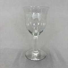 Vintage Etched Grapevine Cordial Wine Glasses 4 7/8″ Set of 3 Stemmed 4 Ounces