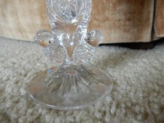 VINTAGE HOFBAUER BYRDES COLLECTION CRYSTAL FLOWER VASE 7 INCHES HIGH