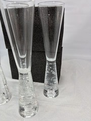 Set Of 4 Littala Arkipelago Champagne Flutes Glasses 9″ Timo Sarpaneva