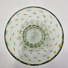 Hand Blown Art Glass Spotted Polka Dot Whiskey Old Fashioned Tumblers Set of 3