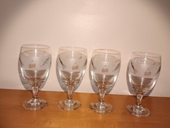 Lot Of 8 Pfaltzgraff Naturewood Frosted Goblets: 5.75″ & 7″ Wine/Iced Tea/Water