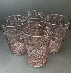 Set of Four, Pioneer Woman, Amelia, Rose Glass Tumbler