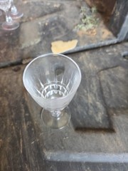 Vintage Set Of 6 Cristal d’ Arques Genuine Lead Crystal 4 in Tall Wine Glasses