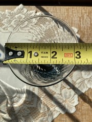 Luminarc Wine Glass Optic Swirl Black Stem Made in France 3.2″ Diametr 7.1″ Tall