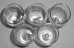 5 pcs Vintage Lenox Crystal ARIEL Wine Glasses Goblets Platinum Trim 7-5/8″ tall