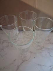 4 Vintage Parfait Cocktail Glass 6″ X 2.75” Stemmed Excellent Condition
