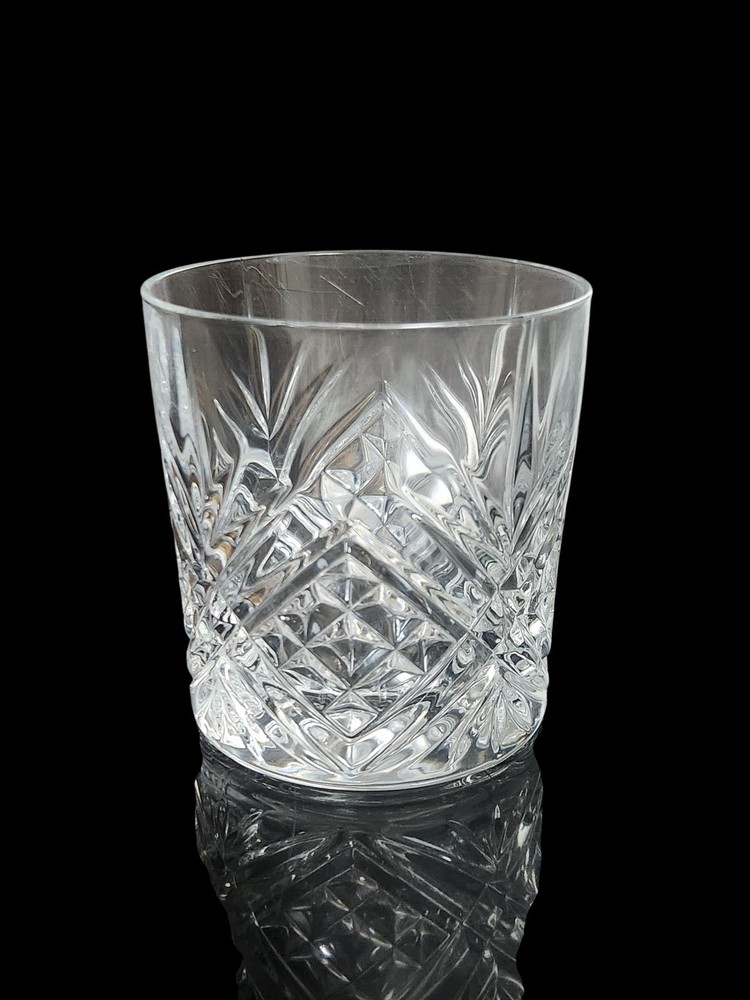 Broadway Faceted Double Rocks Old Fashioned Lowball 10.5 Oz Whiskey Glass