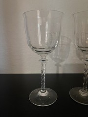 Set of 4 Southern Living GALLERY COLLECTION Optic Lined Crystal Glass Wine glass