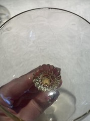 RARE SET OF 3 HEISEY OLD DOMINION SAHARA YELLOW CHAMPAGNE TALL SHERBET GLASSES