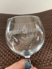 2 X Hexagon Base Bombay Sapphire Large Balloon Gin Glasses 7.75”x3.25” NIB
