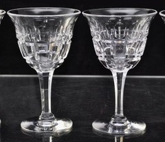 Set of 4 Stuart Savoy Cut Crystal 5 Inch Liquor Cocktail Glasses