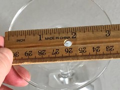 2 VTG RONA SLOVAKIA CLEAR CRYSTAL RED WINE GLASSES PULLED STEM 22 OZ 9,75”
